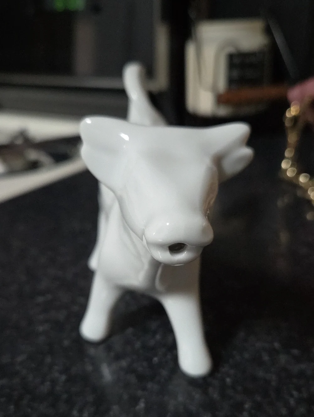 Apilco PorcelainWhite Ceramic Cow Creamer Made In France